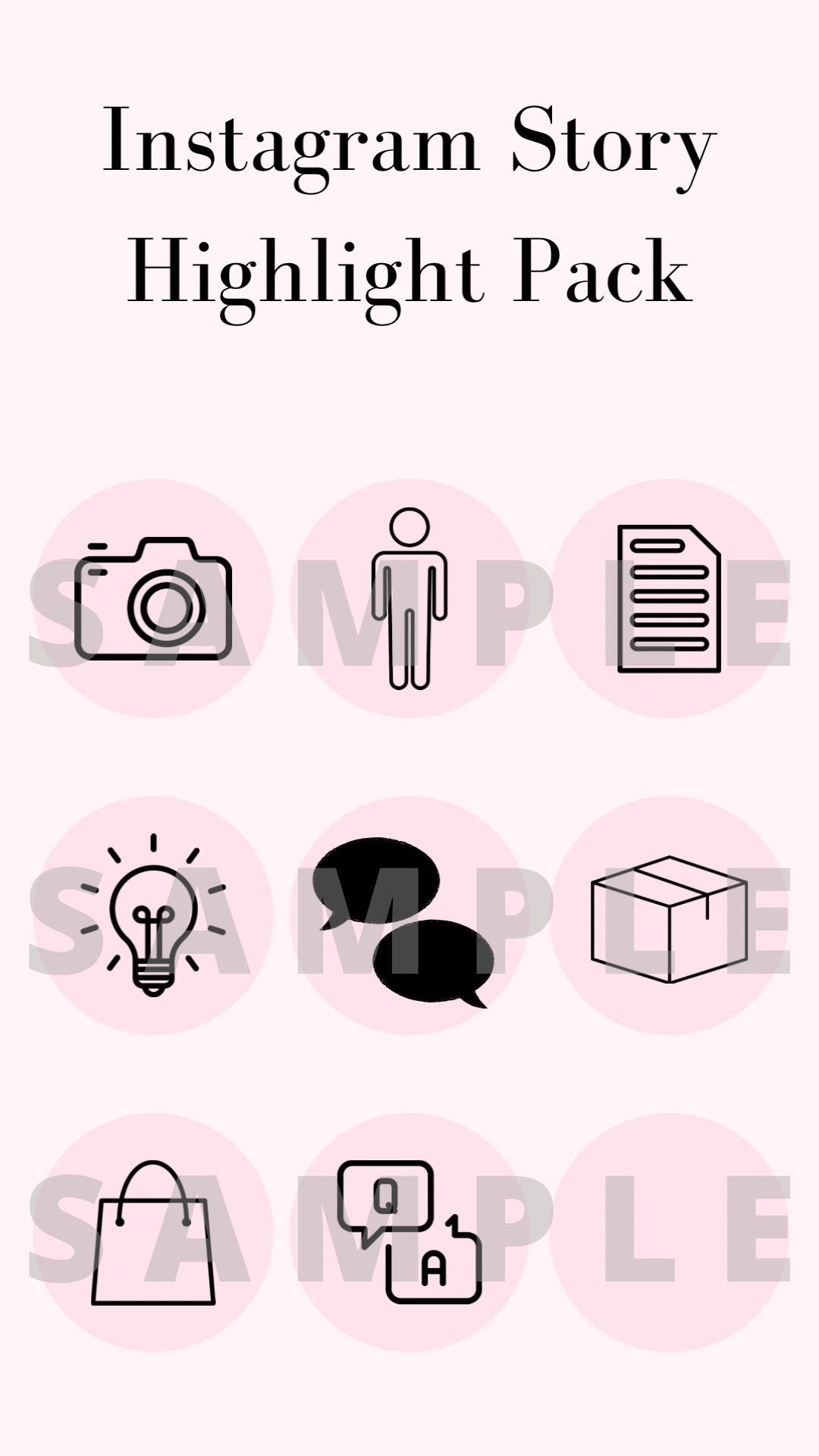 Instagram Story Highlight Pack-Baby Pink