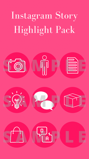Instagram Story Highlight Pack-Hot Pink