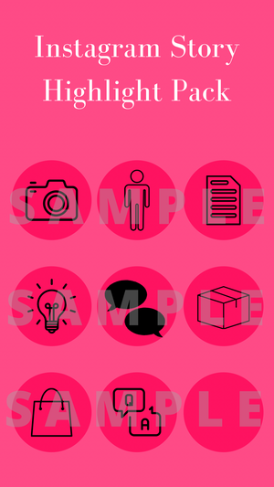 Instagram Story Highlight Pack-Hot Pink