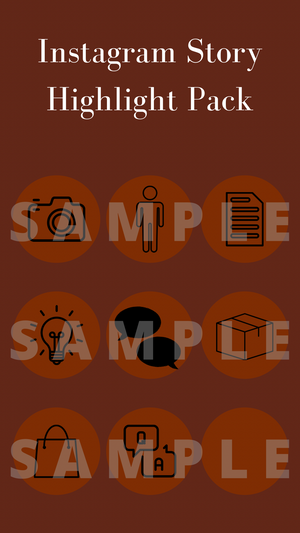 Instagram Story Highlight Pack-Brown