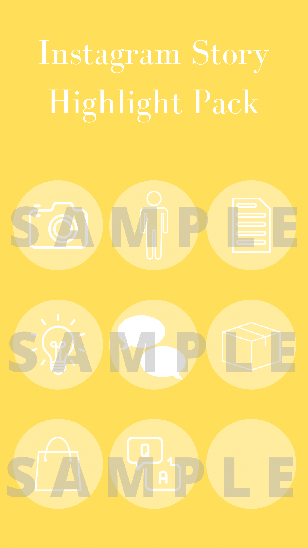 Instagram Story Highlight Pack-Yellow