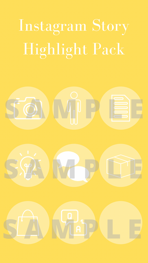 Instagram Story Highlight Pack-Yellow